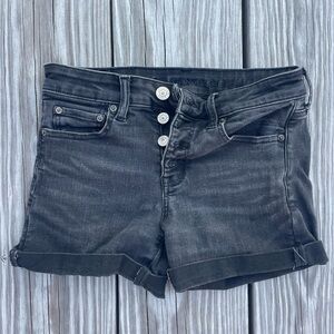 AMERICAN EAGLE Black Stretch Jean Shorts Size 2
